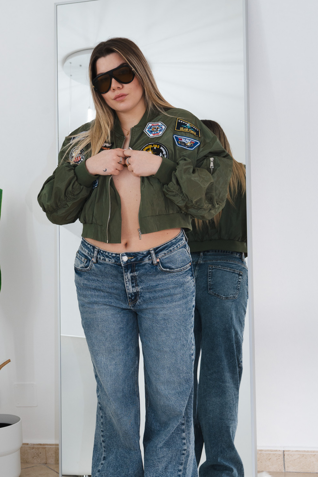 Giubbotto Crop ALPH Verde
