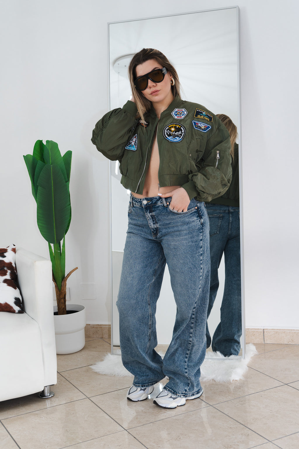 Giubbotto Crop ALPH Verde